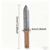Darrahopens Home & Garden > Garden Tools > Gardening Tools Measuring Gardening Knife with Leather Sheath for Precise Garden Work-Brown