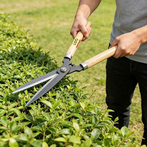 Darrahopens Home & Garden > Garden Tools > Gardening Tools Professional Hedge Trimming Shears for Precision Garden Shaping-Beige