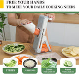 Darrahopens Home & Garden > Garden Tools > Gardening Tools Safe Mandoline Slicer for Kitchen, 4-In-1 Chopper Vegetable Cutter, Mandolin Julienne Slicers for Fruits and Vegetables, Potato Cutter for Fries, Kitchen Gadgets and House Essentials