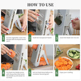 Darrahopens Home & Garden > Garden Tools > Gardening Tools Safe Mandoline Slicer for Kitchen, 4-In-1 Chopper Vegetable Cutter, Mandolin Julienne Slicers for Fruits and Vegetables, Potato Cutter for Fries, Kitchen Gadgets and House Essentials