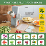 Safe Mandoline Slicer for Kitchen, 4-In-1 Chopper Vegetable Cutter, Mandolin Julienne Slicers for Fruits and Vegetables, Potato Cutter for Fries, Kitchen Gadgets and House Essentials