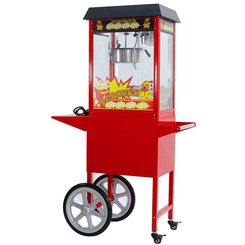 Darrahopens Home & Garden > Garden Tools > Gardening Tools Samland 8OZ Popcorn Machine Maker on the Wheeled Cart Deck Warmer