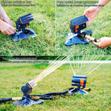 Darrahopens Home & Garden > Garden Tools > Gardening Tools Smart Oscillating Sprinkler with 4 Spray Modes – Automatic Lawn Watering System for Garden, Yard & Patio, Adjustable Coverage, Durable Metal Connector (Black)