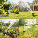 Darrahopens Home & Garden > Garden Tools > Gardening Tools Smart Oscillating Sprinkler with 4 Spray Modes – Automatic Lawn Watering System for Garden, Yard & Patio, Adjustable Coverage, Durable Metal Connector (Black)