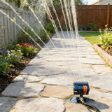 Darrahopens Home & Garden > Garden Tools > Gardening Tools Smart Oscillating Sprinkler with 4 Spray Modes – Automatic Lawn Watering System for Garden, Yard & Patio, Adjustable Coverage, Durable Metal Connector (Black)
