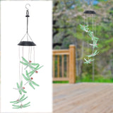 Darrahopens Home & Garden > Garden Tools > Gardening Tools Solar Wind Chimes Photosensitive Design Waterproof Automatic Operation Green Dragonfly Shape Color Changing Lights In Australia - Darrahopens