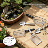 Darrahopens Home & Garden > Garden Tools > Gardening Tools Stainless Steel Garden Sieve Scoop for Soil and Debris Separation-Silver