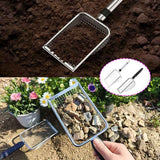 Darrahopens Home & Garden > Garden Tools > Gardening Tools Stainless Steel Garden Sieve Scoop for Soil and Debris Separation-Silver
