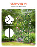 Darrahopens Home & Garden > Garden Tools > Gardening Tools VEVOR 2 Packs Metal Garden Trellis for Climbing Plant Support 71x20 in Rustproof