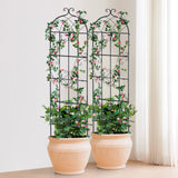 Darrahopens Home & Garden > Garden Tools > Gardening Tools VEVOR 2 Packs Metal Garden Trellis for Climbing Plant Support 71x20 in Rustproof