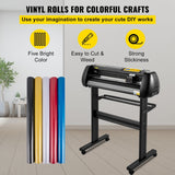 Darrahopens Home & Garden > Garden Tools > Gardening Tools Vinyl Cutter, 28inch Paper Feed Cutting Plotter Bundle, Adjustable Force & Speed Vinyl Printer with Powerful Stepper Motors, Signmaster Software Bundle Kit Compatible with Windows System