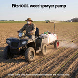 Giantz 150kg ATV Garden Trailer Weed Sprayer Tow Behind Cart Ride on Mower Attachment Black In Australia - Darrahopens