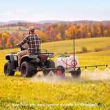 Darrahopens Home & Garden > Garden Tools > Herbicides Giantz 150kg ATV Garden Trailer Weed Sprayer Tow Behind Cart Ride on Mower Attachment Black In Australia - Darrahopens