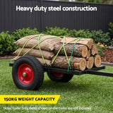 Giantz 150kg ATV Garden Trailer Weed Sprayer Tow Behind Cart Ride on Mower Attachment Black In Australia - Darrahopens