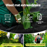 Darrahopens Home & Garden > Garden Tools > Herbicides Instahut 2x50m Weed Mat 110GSM Weed Control Mat Plant