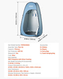 Darrahopens Home & Garden > Garden Tools > Herbicides VEVOR Pop up Shower Tent, Instant Portable Privacy Tent Changing Room with Hanging Bag, Ground Stakes, Ropes, Carry Bag, 190T Polyester with Silver Coating, Quick Setup, for Camping, Beach, Fishing