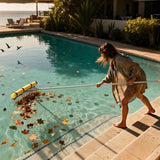 Darrahopens Home & Garden > Garden Tools > Lawn Rollers VEVOR Landscape Rake, 914 mm Wide Head 2590 mm Handle, Large Heavy Duty Aluminum Landscaping Leaf Rake Tool, Asphalt Level for Loosening Soil, Garden & Yard, Pond Gravel & Beach Lawn Care, 15.8m Rope