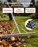 Darrahopens Home & Garden > Garden Tools > Lawn Rollers VEVOR Landscape Rake, 914 mm Wide Head 2590 mm Handle, Large Heavy Duty Aluminum Landscaping Leaf Rake Tool, Asphalt Level for Loosening Soil, Garden & Yard, Pond Gravel & Beach Lawn Care, 15.8m Rope