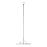 Darrahopens Home & Garden > Garden Tools > Lawn Rollers VEVOR Landscape Rake, 914 mm Wide Head 2590 mm Handle, Large Heavy Duty Aluminum Landscaping Leaf Rake Tool, Asphalt Level for Loosening Soil, Garden & Yard, Pond Gravel & Beach Lawn Care, 15.8m Rope