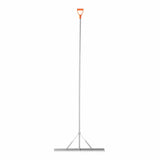 Darrahopens Home & Garden > Garden Tools > Lawn Rollers VEVOR Landscape Rake, 914 mm Wide Head 3380 mm Handle, Large Heavy Duty Aluminum Landscaping Leaf Rake Tool, Asphalt Level for Loosening Soil, Garden & Yard, Pond Gravel & Beach Lawn Care, 15.8m Rope