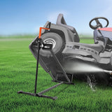 Darrahopens Home & Garden > Garden Tools > Lawn Rollers VEVOR Ride on Lawn Mower Lift Jack, 880 Lbs Weight Capacity, Telescopic Maintenance Jack with Crank Handle & Power Tool Handle, Foldable Lawn Tractor Lifter for Lawn Mowers and Garden Tractors, Black