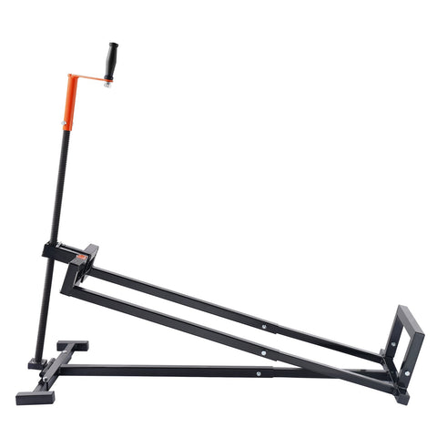 Darrahopens Home & Garden > Garden Tools > Lawn Rollers VEVOR Ride on Lawn Mower Lift Jack, 880 Lbs Weight Capacity, Telescopic Maintenance Jack with Crank Handle & Power Tool Handle, Foldable Lawn Tractor Lifter for Lawn Mowers and Garden Tractors, Black