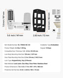 Darrahopens Home & Garden > Garden Tools > Leaf Blowers VEVOR Mechanical Keyless Entry Door Lock, 14 Key Mechanical Door Lock with Keys, Mechanical Keypad Door Lock with Handle, Stainless Steel Waterproof Keyless Gate Lock, for Home Office Outdoor Garage