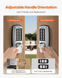 Darrahopens Home & Garden > Garden Tools > Leaf Blowers VEVOR Mechanical Keyless Entry Door Lock, 14 Key Mechanical Door Lock with Keys, Mechanical Keypad Door Lock with Handle, Stainless Steel Waterproof Keyless Gate Lock, for Home Office Outdoor Garage