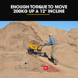 Darrahopens Home & Garden > Garden Tools > Spreaders & Wheelbarrows Baumr-AG 40V Battery Powered Wheelbarrow Motorised Electric, 80L Bucket Volume, 260kg Capacity