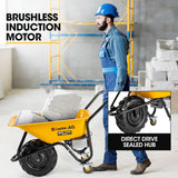 Darrahopens Home & Garden > Garden Tools > Spreaders & Wheelbarrows Baumr-AG 40V Battery Powered Wheelbarrow Motorised Electric, 80L Bucket Volume, 260kg Capacity