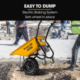 Darrahopens Home & Garden > Garden Tools > Spreaders & Wheelbarrows Baumr-AG 40V Battery Powered Wheelbarrow Motorised Electric, 80L Bucket Volume, 260kg Capacity
