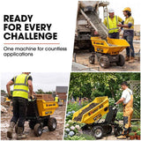 BAUMR-AG 48V Battery Powered Wheelbarrow, 200L Bucket, 1000W Brushless Electric Motor, 280kg Capacity, 8hr Max Runtime In Australia - Darrahopens