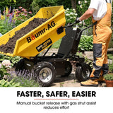 Darrahopens Home & Garden > Garden Tools > Spreaders & Wheelbarrows BAUMR-AG 48V Battery Powered Wheelbarrow, 200L Bucket, 1000W Brushless Electric Motor, 280kg Capacity, 8hr Max Runtime In Australia - Darrahopens