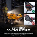 Darrahopens Home & Garden > Garden Tools > Spreaders & Wheelbarrows BAUMR-AG 48V Battery Powered Wheelbarrow, 200L Bucket, 1000W Brushless Electric Motor, 280kg Capacity, 8hr Max Runtime In Australia - Darrahopens