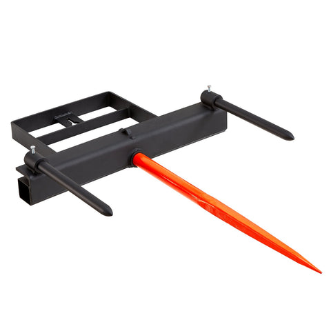 Darrahopens Home & Garden > Garden Tools > Spreaders & Wheelbarrows VEVOR 39" Hay Spear, Bale Spears 726kg Loading Capacity, Skid Steer Loader Tractor Bucket Attachment with 2pcs 17.5" Stabilizer Spears and 60" Chain, Quick Attach Spike Forks