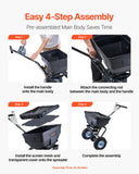 Darrahopens Home & Garden > Garden Tools > Spreaders & Wheelbarrows VEVOR Lawn Spreader, 100LBS Capacity, Walk-Behind Push Spreader, 0-9.8ft Spreading Width, 13 in All Terrain Pneumatic Tires, Fertilizer Spreaders with Hopper Grate, for Seed Salt Ice Melt