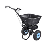 Darrahopens Home & Garden > Garden Tools > Spreaders & Wheelbarrows VEVOR Lawn Spreader, 100LBS Capacity, Walk-Behind Push Spreader, 0-9.8ft Spreading Width, 13 in All Terrain Pneumatic Tires, Fertilizer Spreaders with Hopper Grate, for Seed Salt Ice Melt