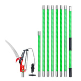 Darrahopens Home & Garden > Garden Tools > Spreaders & Wheelbarrows VEVOR Manual Pole Saw, 118-809.3 cm Extendable Pole Tree Pruner with Scissors, Sharp 65Mn Steel Blade, Lightweight Fiberglass Handle Pole, for High Branch Trimming, Pruning Tool for Palms and Shrubs