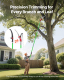 Darrahopens Home & Garden > Garden Tools > Spreaders & Wheelbarrows VEVOR Manual Pole Saw, 118-809.3 cm Extendable Pole Tree Pruner with Scissors, Sharp 65Mn Steel Blade, Lightweight Fiberglass Handle Pole, for High Branch Trimming, Pruning Tool for Palms and Shrubs