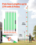 Darrahopens Home & Garden > Garden Tools > Spreaders & Wheelbarrows VEVOR Manual Pole Saw, 118-809.3 cm Extendable Pole Tree Pruner with Scissors, Sharp 65Mn Steel Blade, Lightweight Fiberglass Handle Pole, for High Branch Trimming, Pruning Tool for Palms and Shrubs