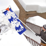 Darrahopens Home & Garden > Garden Tools > Spreaders & Wheelbarrows VEVOR Snow Roof Rake, 27cm Aluminum Blade, 1.25-5.24 m Adjustable Roof Snow Scraper with Wheels & Slide, Lightweight Snows Removal Tool for House Rooftop Leaves Debris Clearing
