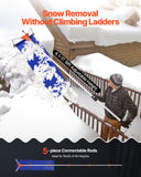 Darrahopens Home & Garden > Garden Tools > Spreaders & Wheelbarrows VEVOR Snow Roof Rake, 27cm Aluminum Blade, 1.25-5.24 m Adjustable Roof Snow Scraper with Wheels & Slide, Lightweight Snows Removal Tool for House Rooftop Leaves Debris Clearing
