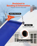 Darrahopens Home & Garden > Garden Tools > Spreaders & Wheelbarrows VEVOR Snow Roof Rake, 27cm Aluminum Blade, 1.25-5.24 m Adjustable Roof Snow Scraper with Wheels & Slide, Lightweight Snows Removal Tool for House Rooftop Leaves Debris Clearing
