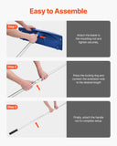 Darrahopens Home & Garden > Garden Tools > Spreaders & Wheelbarrows VEVOR Snow Roof Rake, 60cm PP Plastic Blade, 1.18-5.55 m Adjustable Roof Snow Scraper with Wheels, Anti-Slip Handle Snows Removal Tool, Lightweight House Rooftop Rake for Leaves Debris Removal