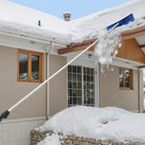 Darrahopens Home & Garden > Garden Tools > Spreaders & Wheelbarrows VEVOR Snow Roof Rake, 60cm PP Plastic Blade, 1.18-5.55 m Adjustable Roof Snow Scraper with Wheels, Anti-Slip Handle Snows Removal Tool, Lightweight House Rooftop Rake for Leaves Debris Removal