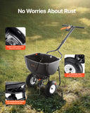 Darrahopens Home & Garden > Garden Tools > Spreaders & Wheelbarrows VEVOR Walk Behind Spreader, 60LBS Capacity, Push Spreader with Hopper Grate, 0-9.8 ft Spreading Width, 8 in All Terrain Pneumatic Tires, Garden & Lawn Broadcast Spreaders, for Seed, Fertilizer