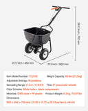 Darrahopens Home & Garden > Garden Tools > Spreaders & Wheelbarrows VEVOR Walk Behind Spreader, 60LBS Capacity, Push Spreader with Hopper Grate, 0-9.8 ft Spreading Width, 8 in All Terrain Pneumatic Tires, Garden & Lawn Broadcast Spreaders, for Seed, Fertilizer
