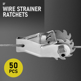 Darrahopens Home & Garden > Gate Openers > Fence & Gate Accessories 50 Pack Inline Cliplock Wire Strainer Aluminum Alloy Heavy Duty Wire Ratchet Tensioner for Electric Fence