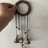 Darrahopens Home & Garden > Gate Openers > Fence & Gate Accessories Bell Door Handle Protector Pendant, Vine-style Wind Chime, Witch Prayer Crystal Wind Chime, Home Decor