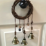 Darrahopens Home & Garden > Gate Openers > Fence & Gate Accessories Bell Door Handle Protector Pendant, Vine-style Wind Chime, Witch Prayer Crystal Wind Chime, Home Decor